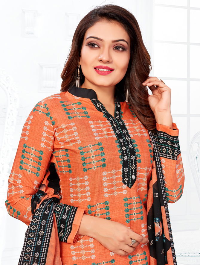 Ganeshji Bandhani Patiyala 2 Fancy Regular Wear Printed Cotton Dress Material Collection